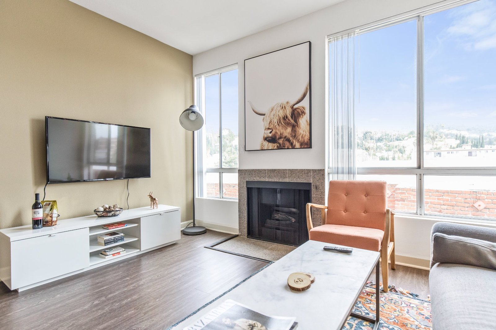 Bedroom with workspace